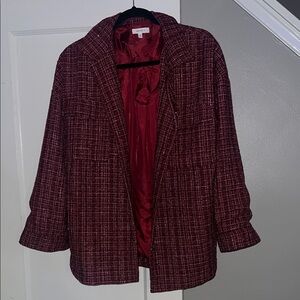 Better Be Burgundy Tweed Blazer
